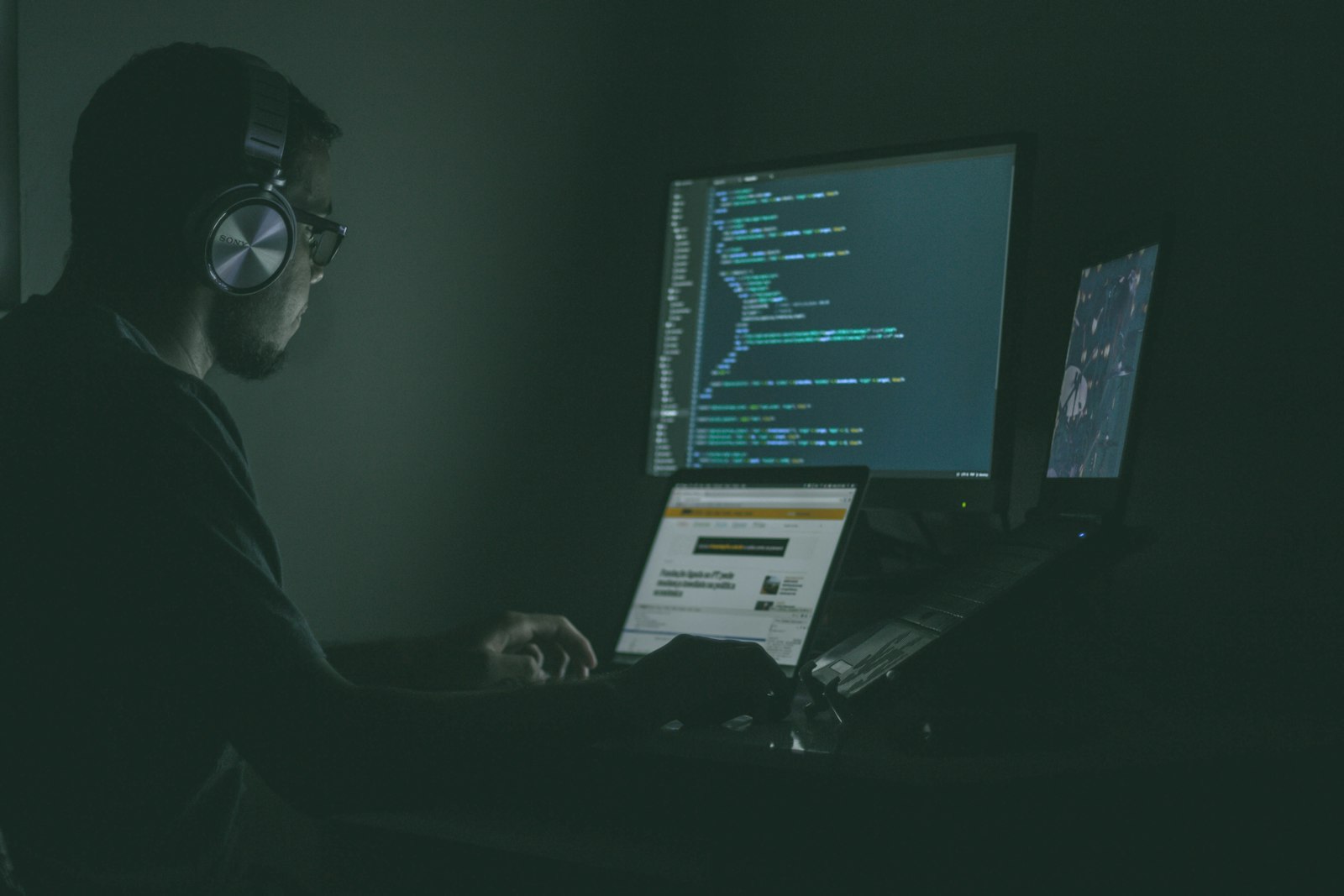 Person watching content on screen